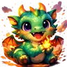 Cartoon-style blue dragon avatar with vibrant colors and friendly expression