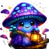 Colorful geometric chameleon avatar with vivid patterns.